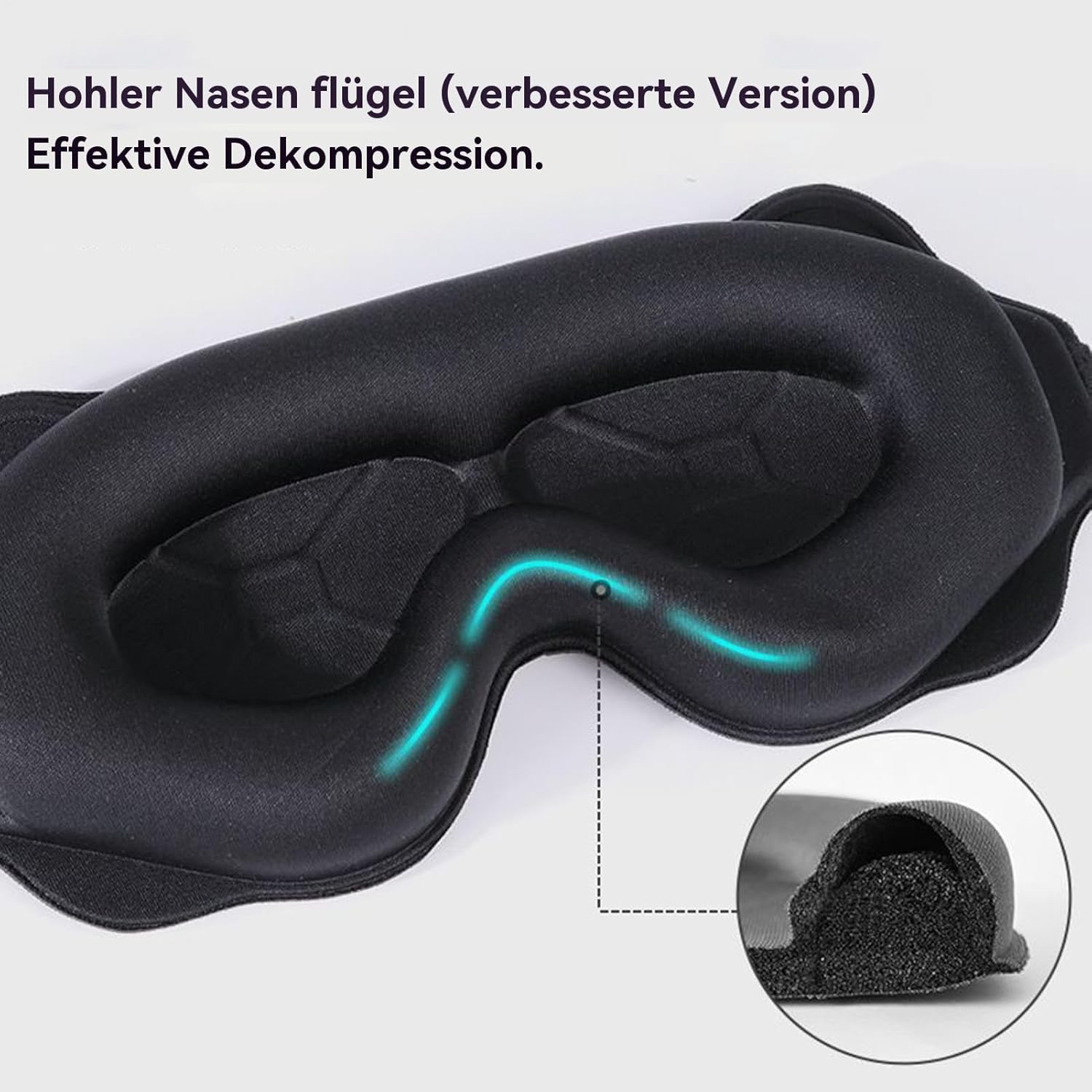 Sleep Mask for Travel, Nap & Bedtime | Adjustable Eye Shaped Visor, Comfortable Breathable Night Mask, Relaxing Headband for Deep Sleep - Image 7