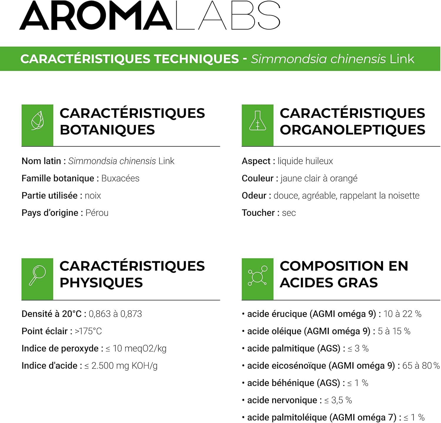Jojoba Organic (Simmondsia chinensis) 250 ml Virgin and Cosmos Certified Vegetable Oil Aroma Labs Made in France - Image 4