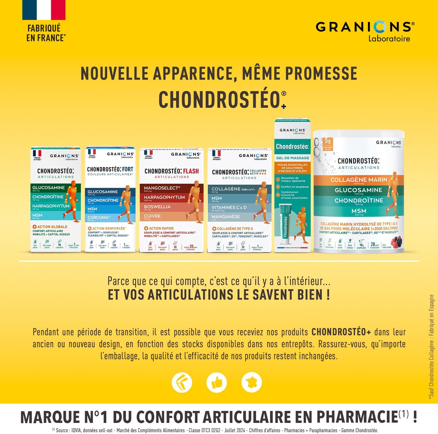 GRANIONS | Chondrosteo+ STRONG Joints | Reinforced Formula| Joint Mobility & Flexibility, Bone Capital | Glucosamine, Chondroitin, MSM, Harpagophytum | 160 Tablets - Image 7