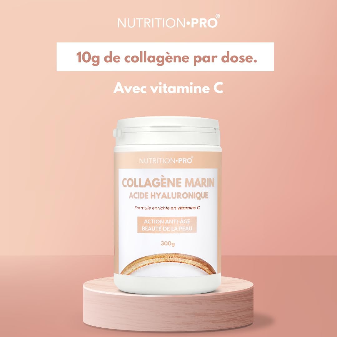 Naticol Marine Collagen & Hyaluronic Acid Powder - 300g (10000mg/day) | Highly Dosed | 30 Day Cure | Hydrolyzed | Type 1 | 100% Natural | Made in France | Pro Nutrition - Image 3