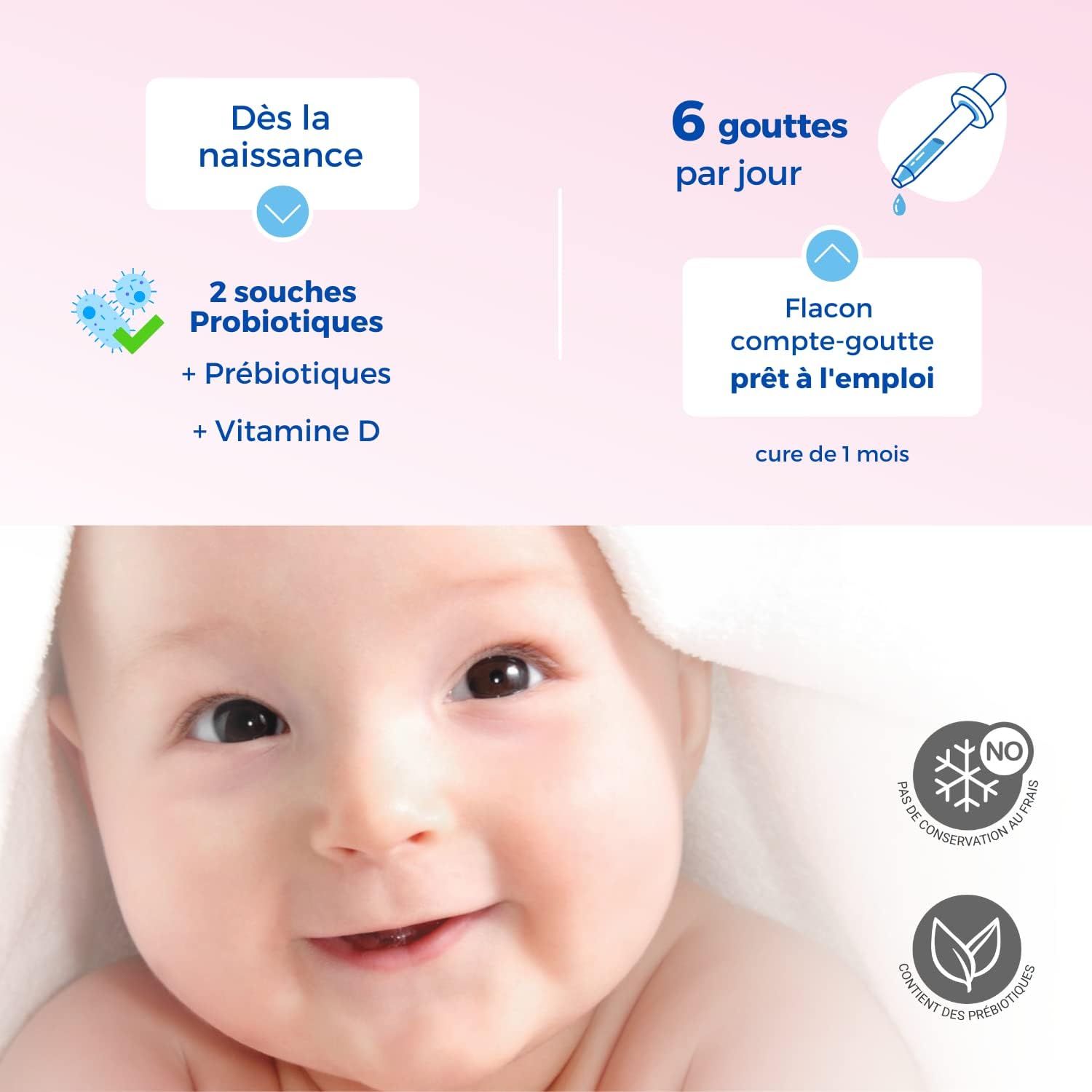 Physionorm™ Baby - Dietary Supplement - Probiotics + Prebiotics + Vitamin D - Colic and Infant Eczema - 1 Month of Treatment - Image 4