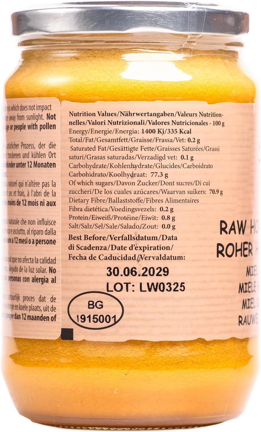 Raw Farm Raw Honey 900g with Ginger & Turmeric - Unheated, Unfiltered, Single Origin - Unpasteurized Beekeeper Honey, Rich in Nutrients and Natural Taste - Image 8