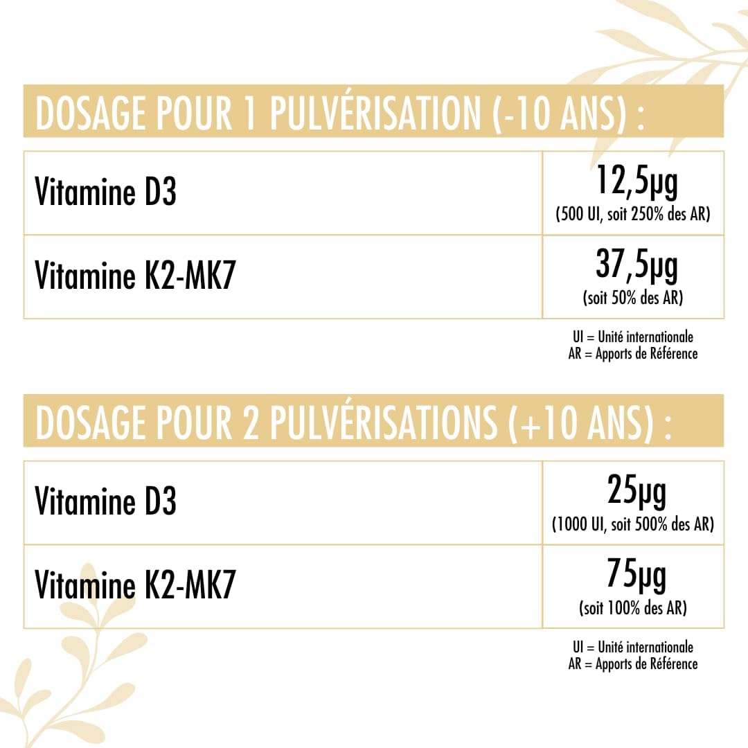 NUTRIVIE Vitamin D3 K2 Spray Practical Nomadic Format – 2 Months – Tasteless – 1000 IU – Immunity & Bone Capital – From 3 Years – Made in France - Image 7