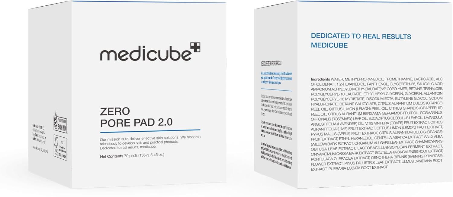 medicube Zero Pore Pads 2.0, Double Texture Facial Toners For Exfoliation And Pore Care With 4.5% Lactic Acid Aha (70 Unidades) - Image 10