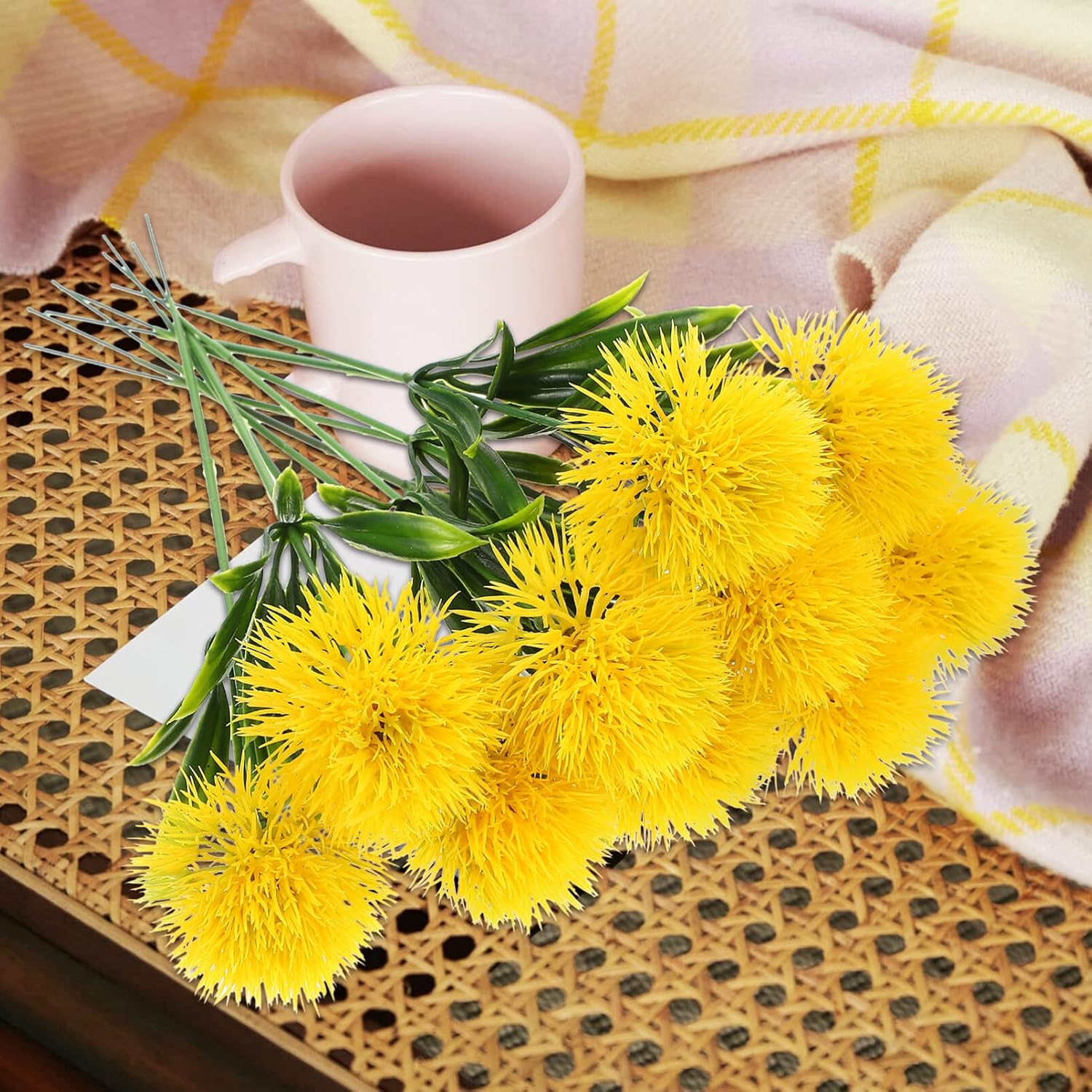 10pcs Artificial Dandelion Realistic Fake Dandelion Ornaments Home Flower Decor Artificial Dandelions Fake Dandelion Old Plastic Onion Bride - Image 3