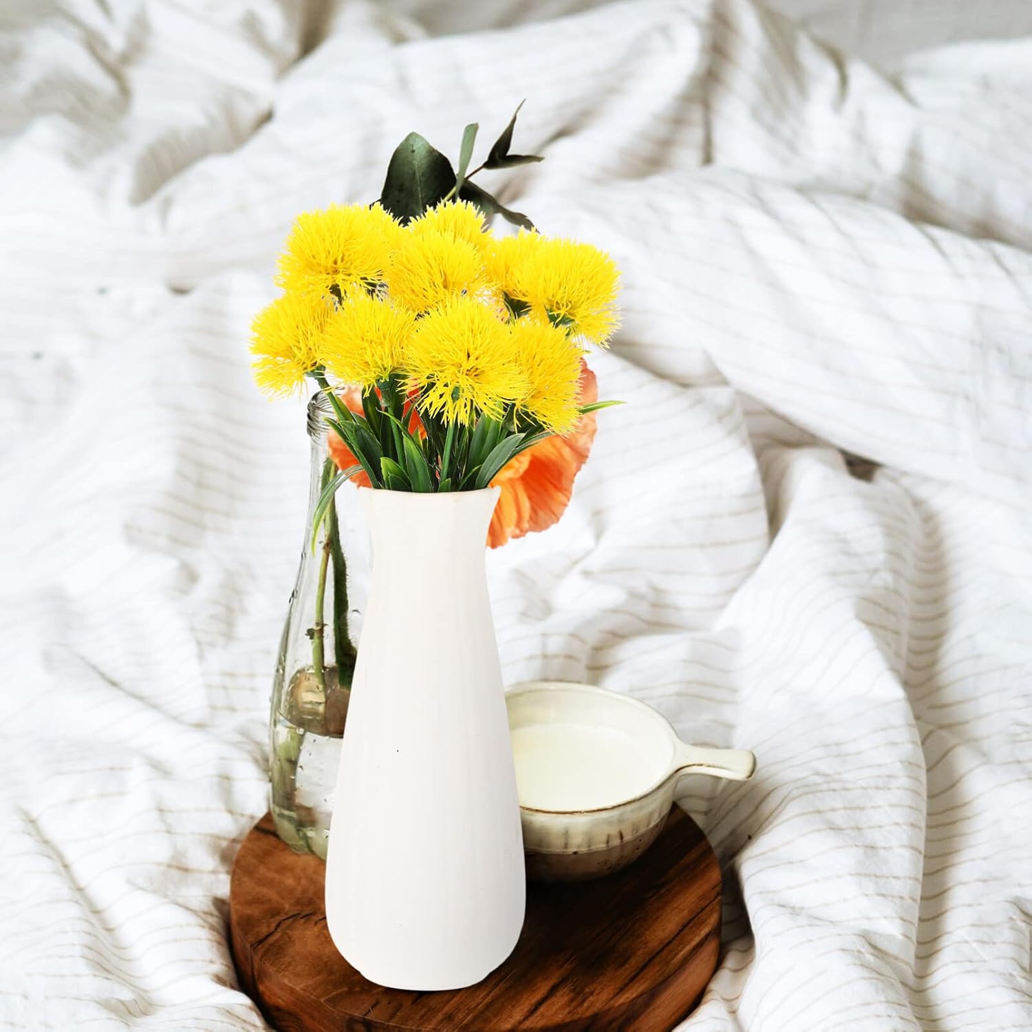 10pcs Artificial Dandelion Realistic Fake Dandelion Ornaments Home Flower Decor Artificial Dandelions Fake Dandelion Old Plastic Onion Bride - Image 5