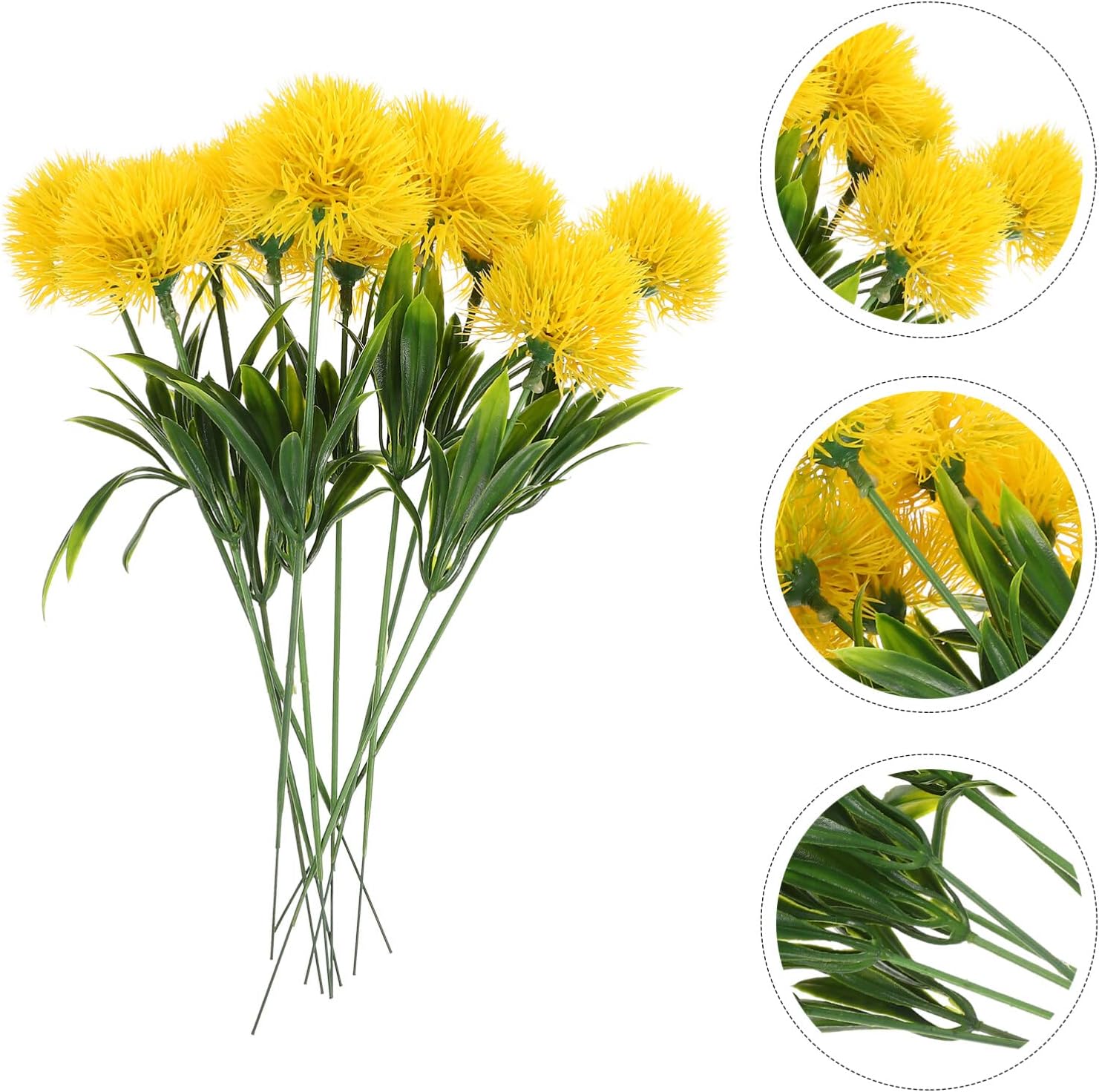 10pcs Artificial Dandelion Realistic Fake Dandelion Ornaments Home Flower Decor Artificial Dandelions Fake Dandelion Old Plastic Onion Bride - Image 9