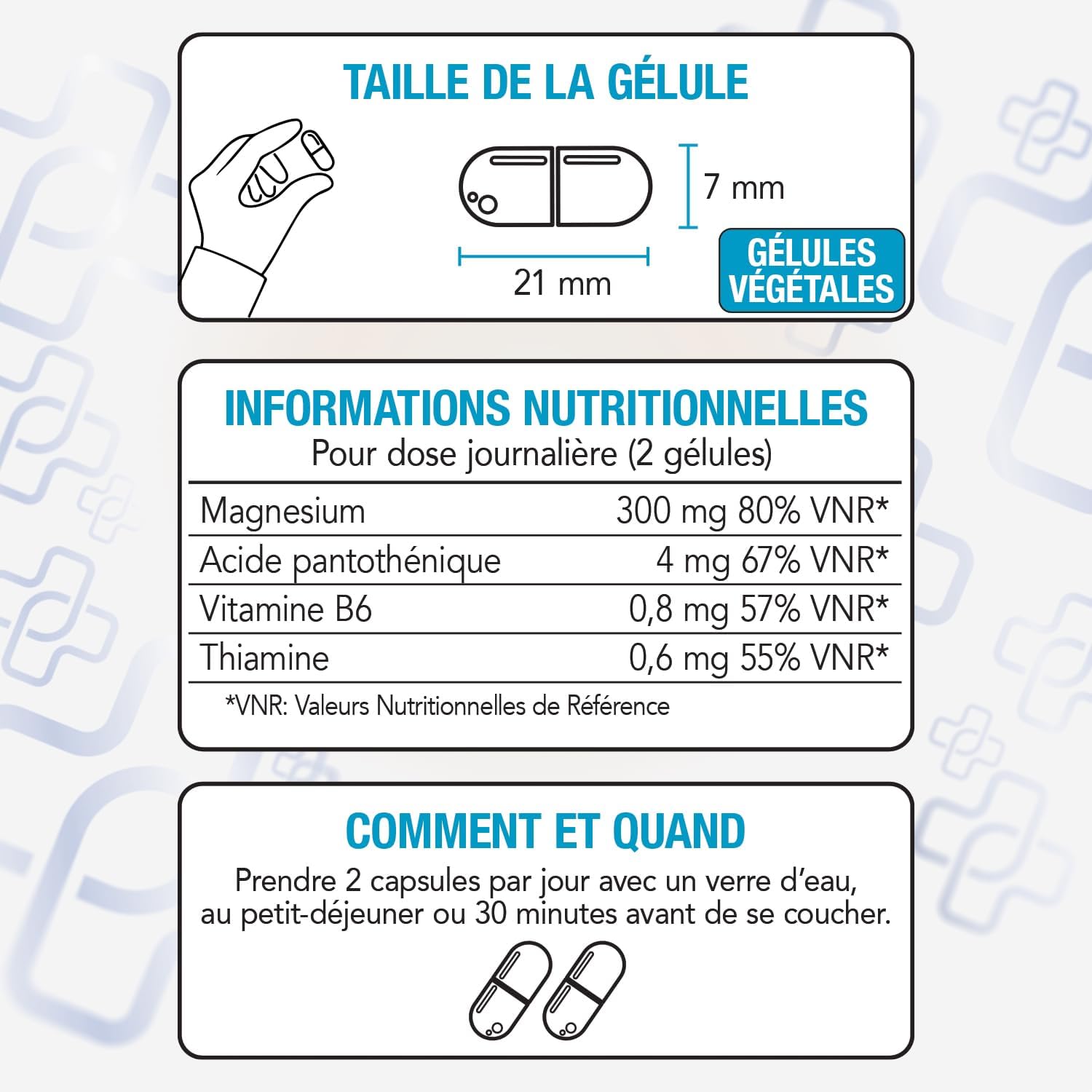 PiùLife Magnesium Citrate 300 mg - 2 Capsules per Day - with Vitamins B6, B1 and B5 - Magnesium Citrate Supplement - Contributes to the Normal Functioning of the Nervous and Muscular System - Image 6