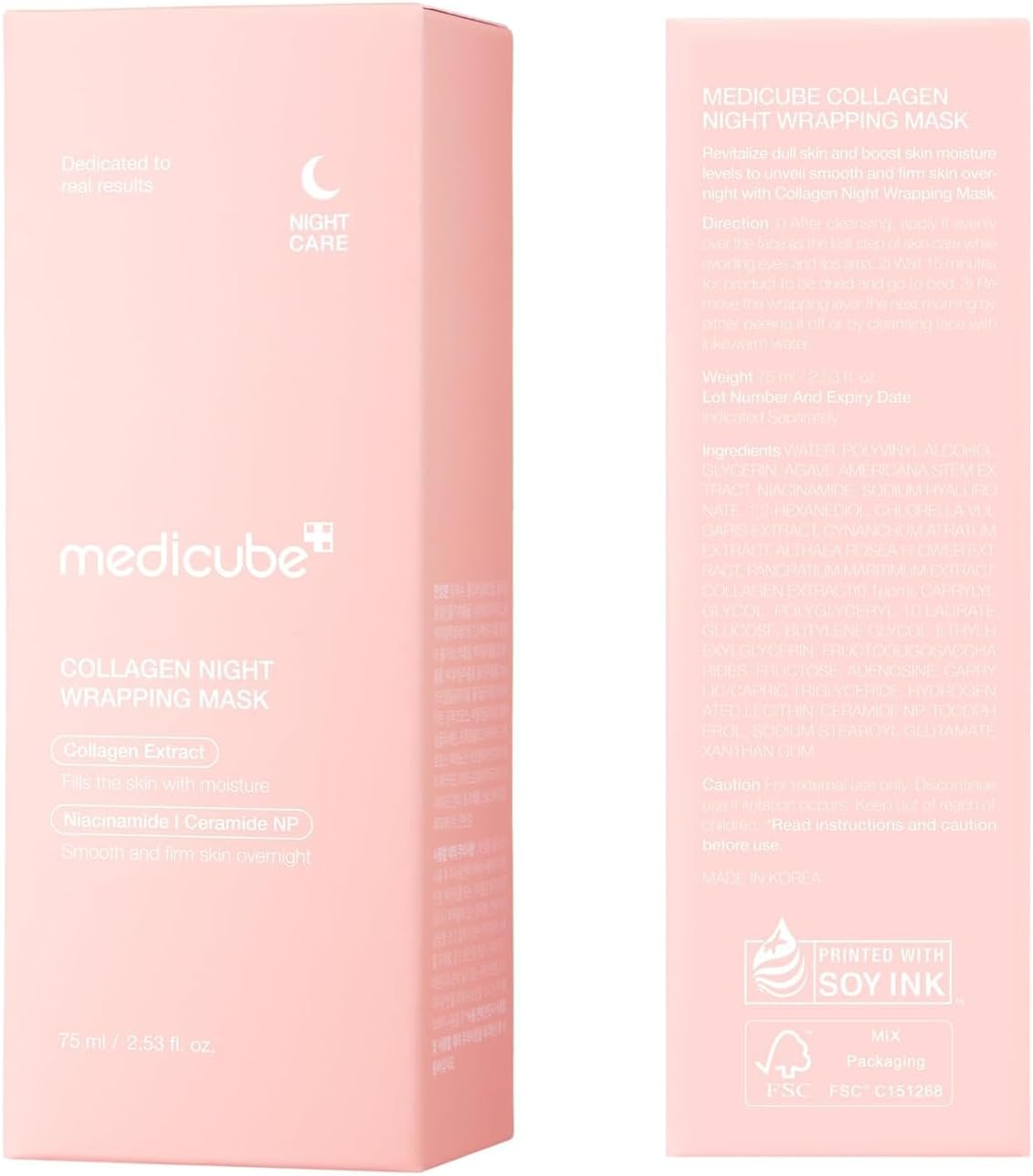 medicube Collagen Peel-Off Wrapping Night Mask | Elasticity & Hydration Care | Plumping Glass Skin Effect | Anti-Loosening & Dull Complexion | Hydrolyzed Collagen | Korean Skincare - 75ml - Image 10
