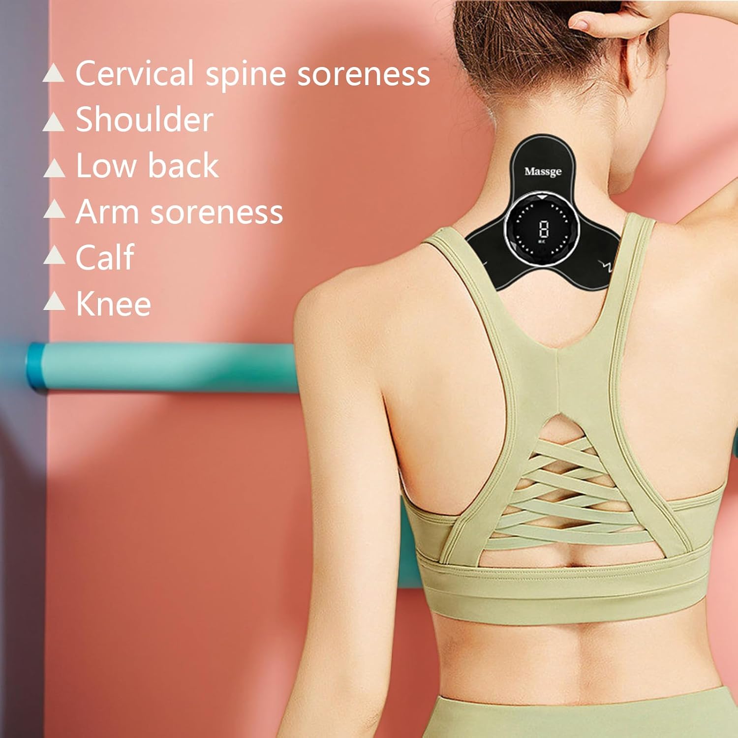 Neck and Back Massage, Portable Electric Relaxation Device – USB Rechargeable Cervical Massager 8 Modes for Travel Sports Sleep Relaxation and - Image 3