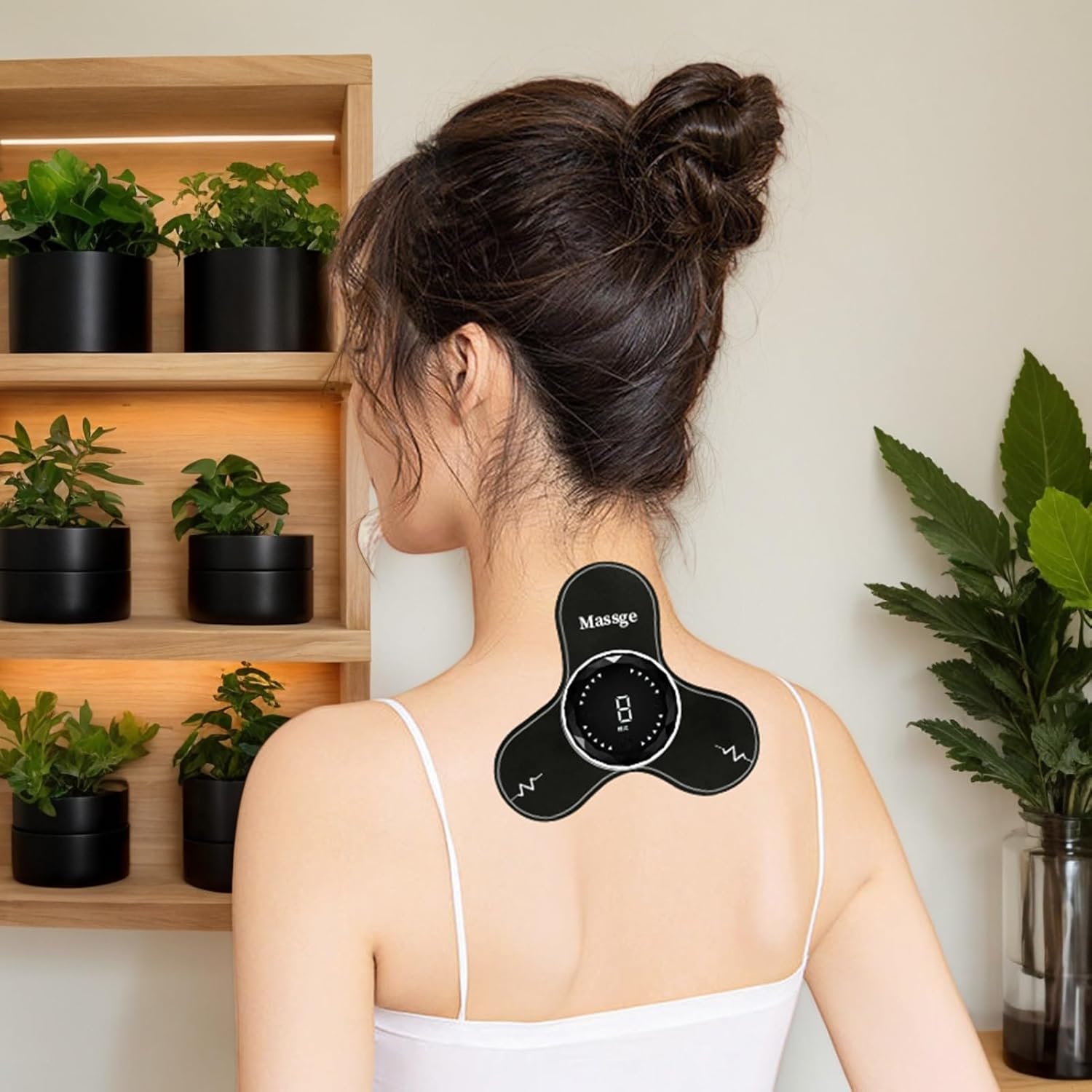 Neck and Back Massage, Portable Electric Relaxation Device – USB Rechargeable Cervical Massager 8 Modes for Travel Sports Sleep Relaxation and - Image 4