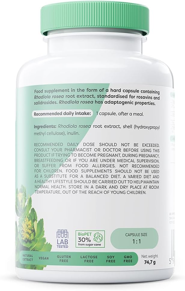 Osavi Rhodiola, 500mg - 120 vegan caps - Image 3