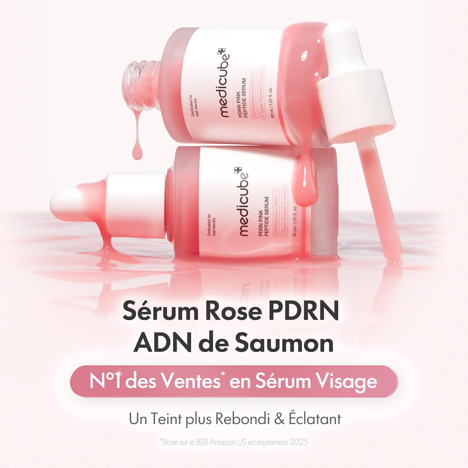 medicube Serum Con Péptido Rosa Salmon Dna Pdrn, Pink Glow Serum, Peptido, Niacinamida, Hidratante Y Reafirmante, 1.01 Fl.Oz. (1.01 Fl.Oz., Salmon Dna Pdrn) - Image 3