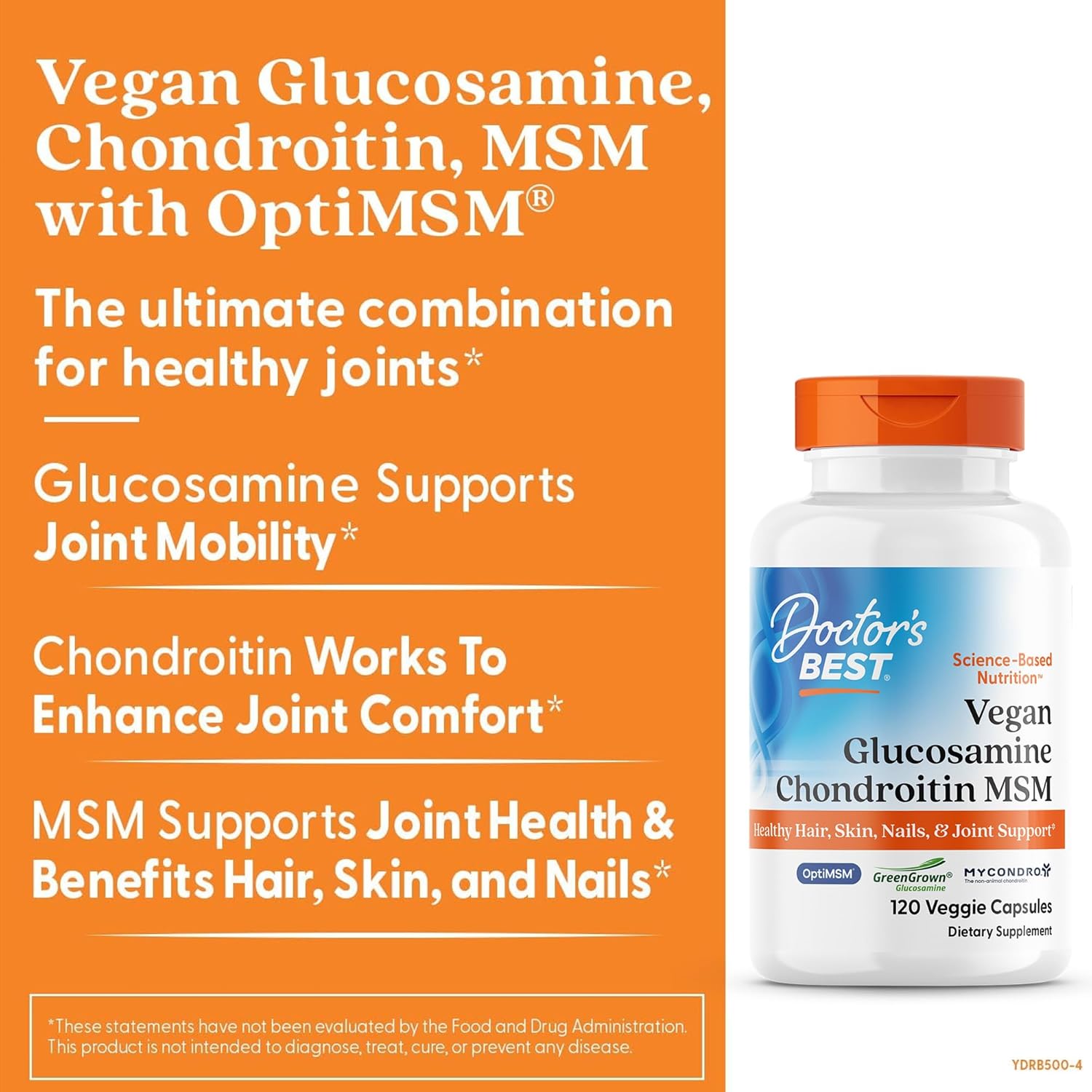 Vegan Glucosamine & Chondroitin & MSM - 120 vcaps - Image 4
