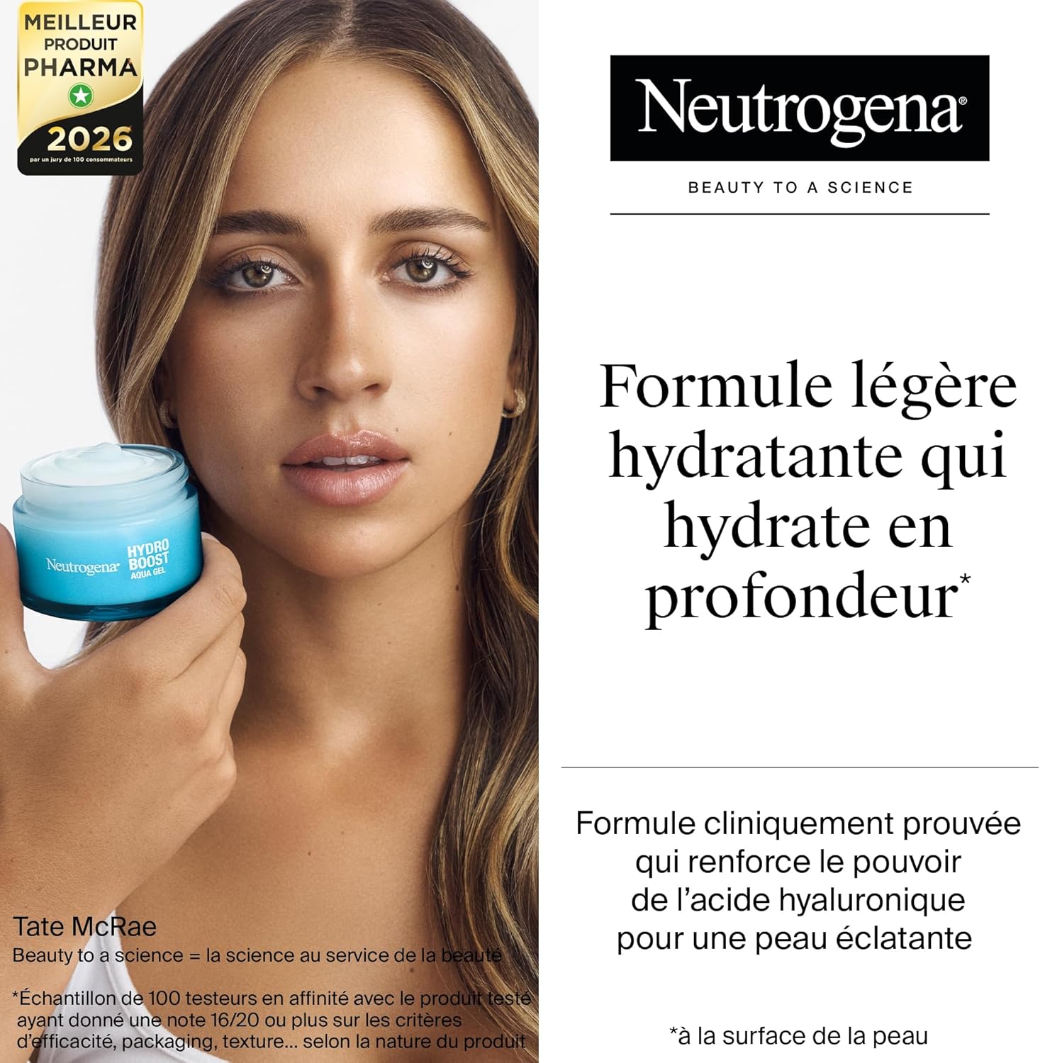 Neutrogena Aqua-Gel Hydro Boost (50ml jar) - Hydrating cream for all skin types with hyaluronic acid - Moisturizing gel for a fresh and radiant complexion - Image 3