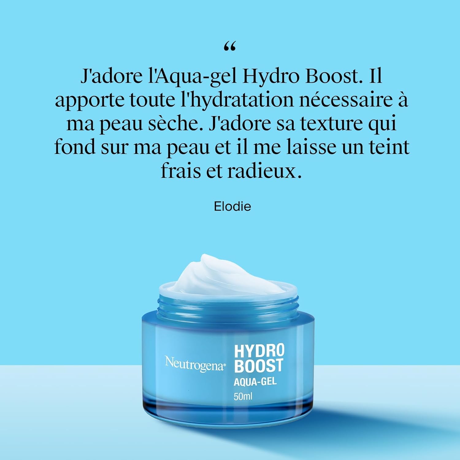 Neutrogena Aqua-Gel Hydro Boost (50ml jar) - Hydrating cream for all skin types with hyaluronic acid - Moisturizing gel for a fresh and radiant complexion - Image 9