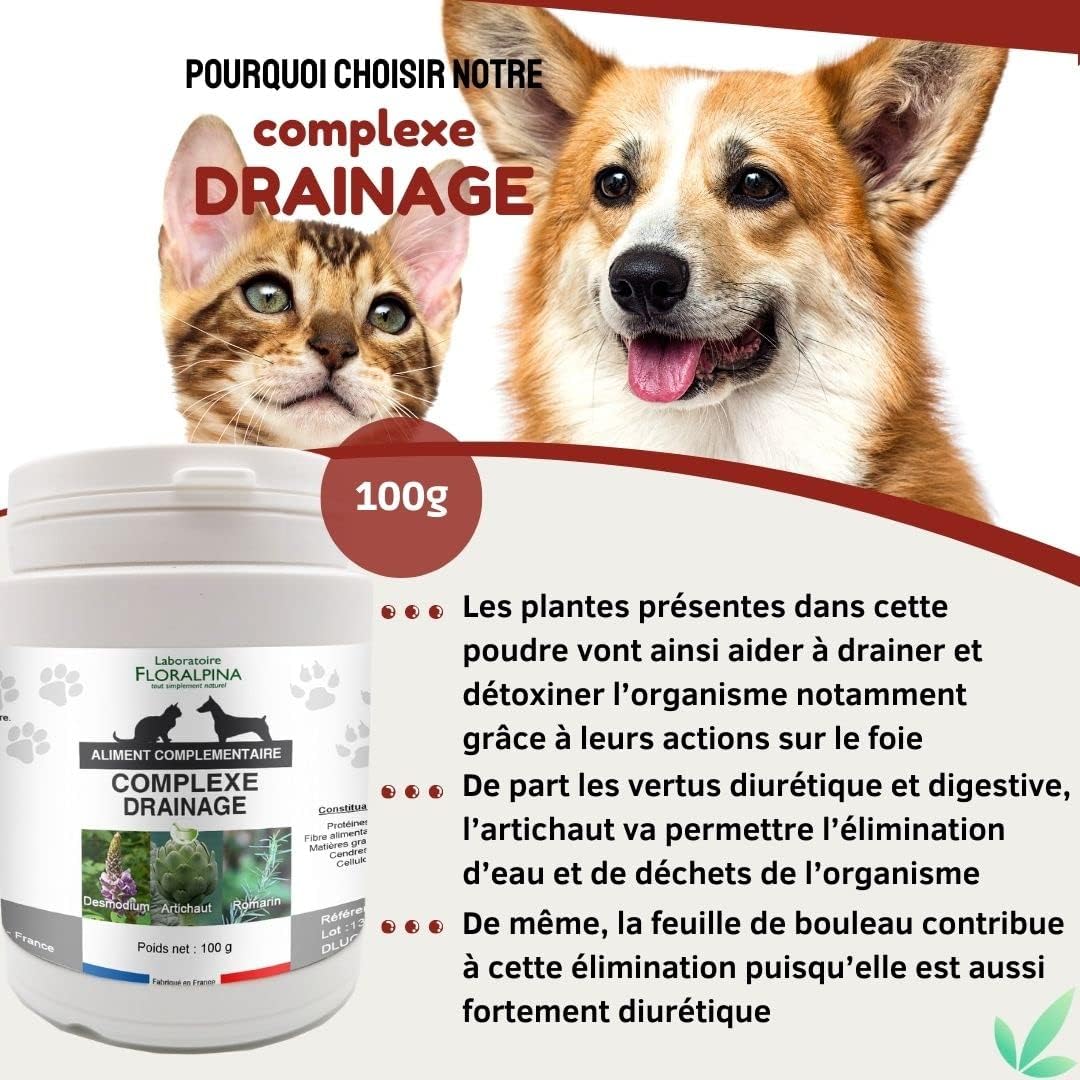 Complex Drainage Powder 100g - Artichoke - Birch - Milk Thistle - Liver Actions - Dog and Cat - Image 4