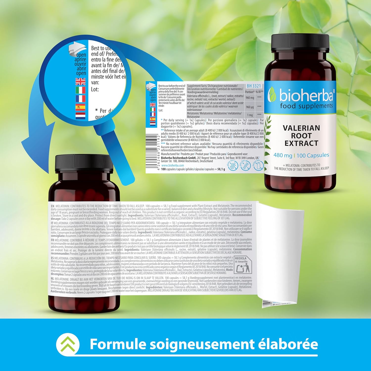 Valerian – 200 Capsules of 480 mg | Valerian Root and Melatonin – by BIOHERBA - Image 10