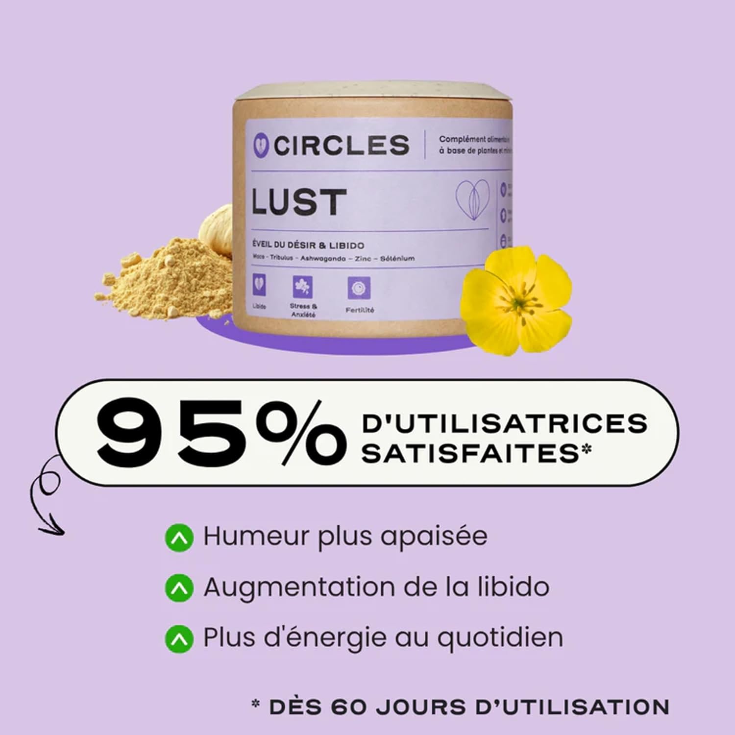 Vitality, Libido & Energy | Maca, Ashwagandha, Tribulus, Zinc, Vitamins B6-B9 | Hormone Balance & Intimate Wellness LUST Femme - Image 5