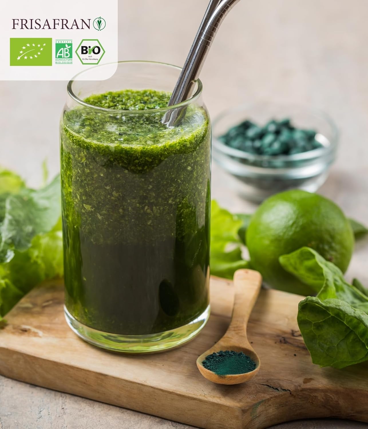 FRISAFRAN | Organic Spirulina Powder 100g | Pure and Natural Spirulina | Vegan Supplement | Rich in Protein | Antioxidant Purity | Natural And No Additives | Organic | Detox | Super Food Powder - Image 7