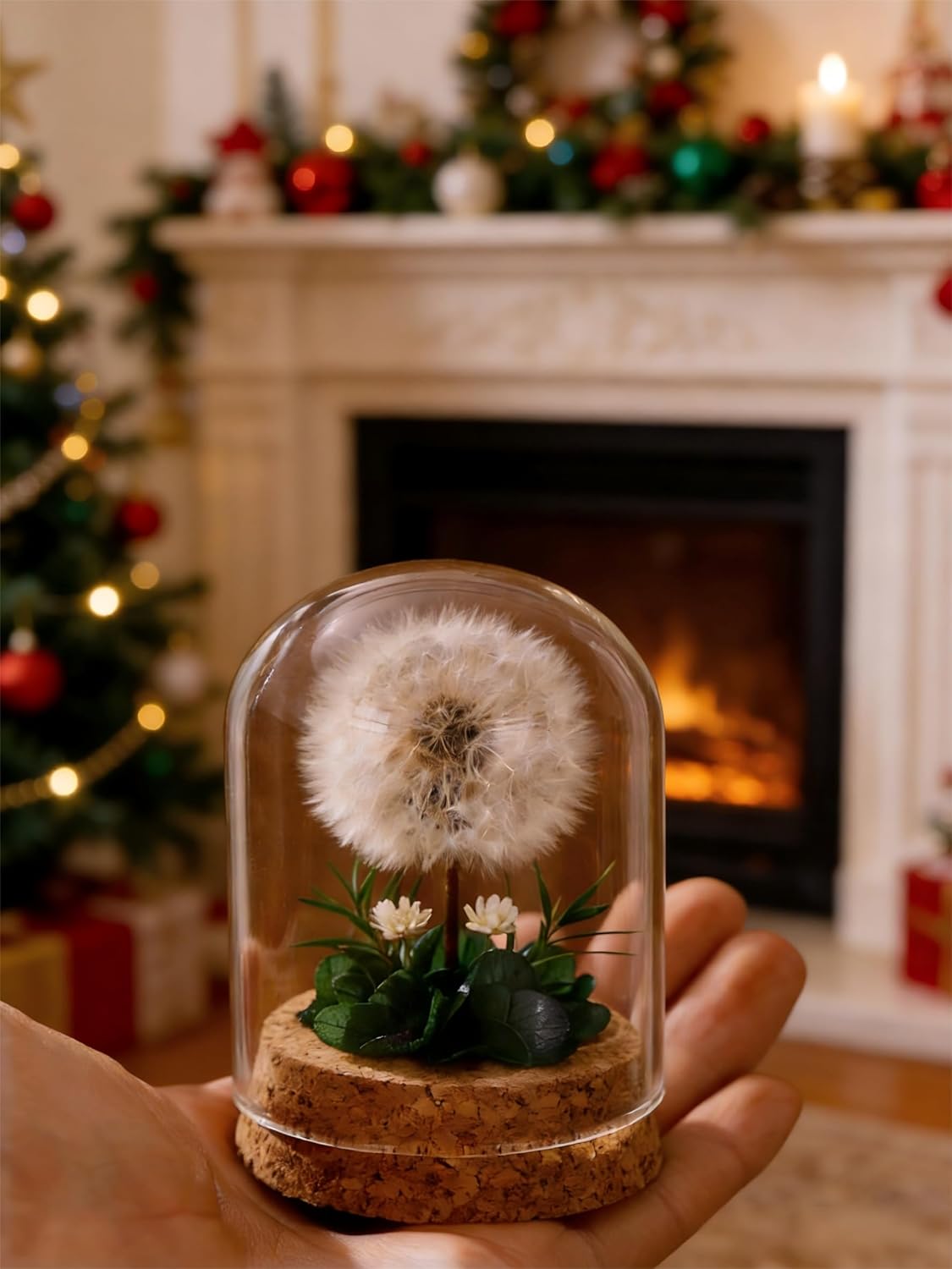 Dandelion in a Glass, Special Gift Idea, Dandelion Decoration, Decorative Gift in a Glass for Valentine's Day, Birthday, Mother's Day, Wedding, Christmas, Mummy, Grandma - Image 6