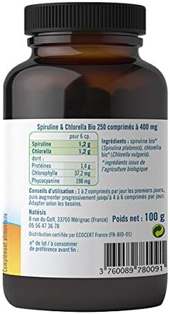 Natésis - Spirulina & Chlorella 50-50 400 mg 250cp - Sold per unit - Image 3