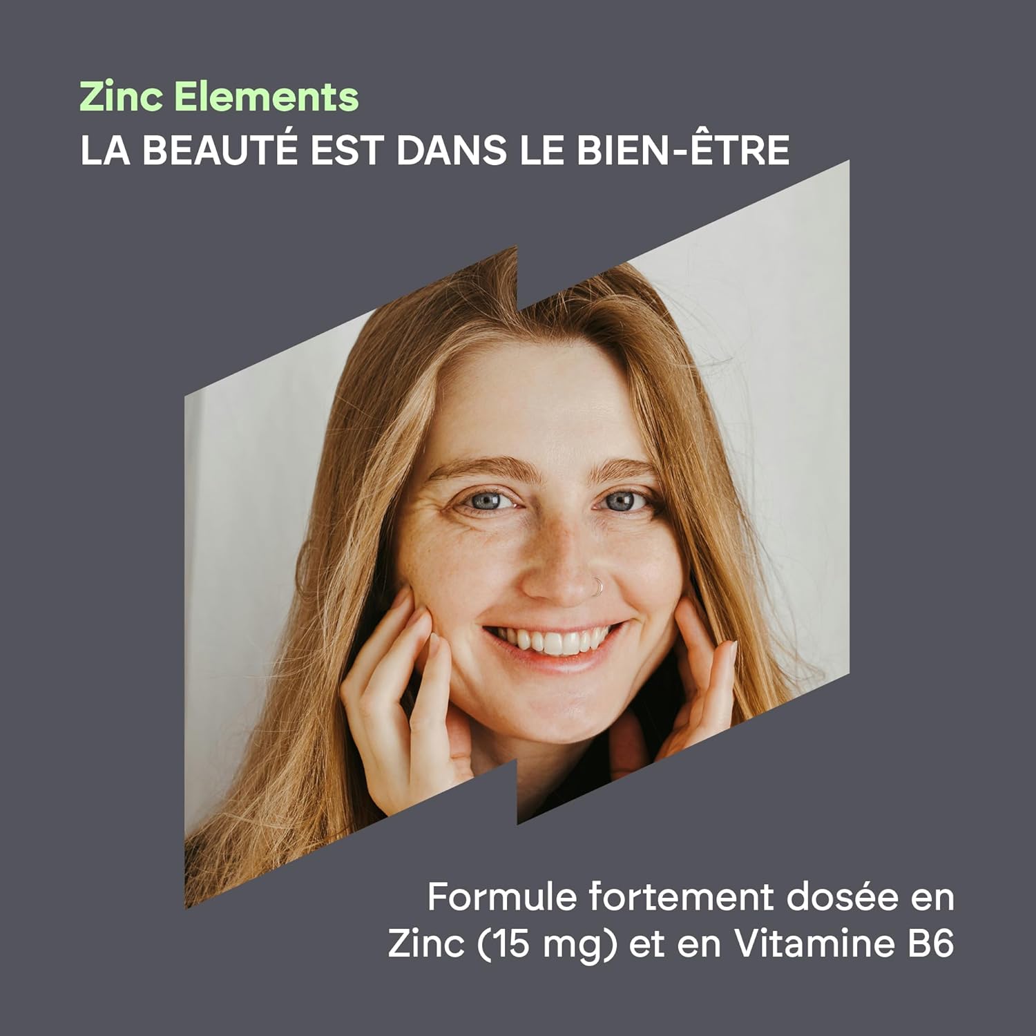 Zinc Dietary Supplement - Organic Zinc Citrate - Skin, Hair, Nails, Acne - Immune System + Vit B6 - Zinc Citrate 15mg - 120 Vegetable Capsules - Image 3