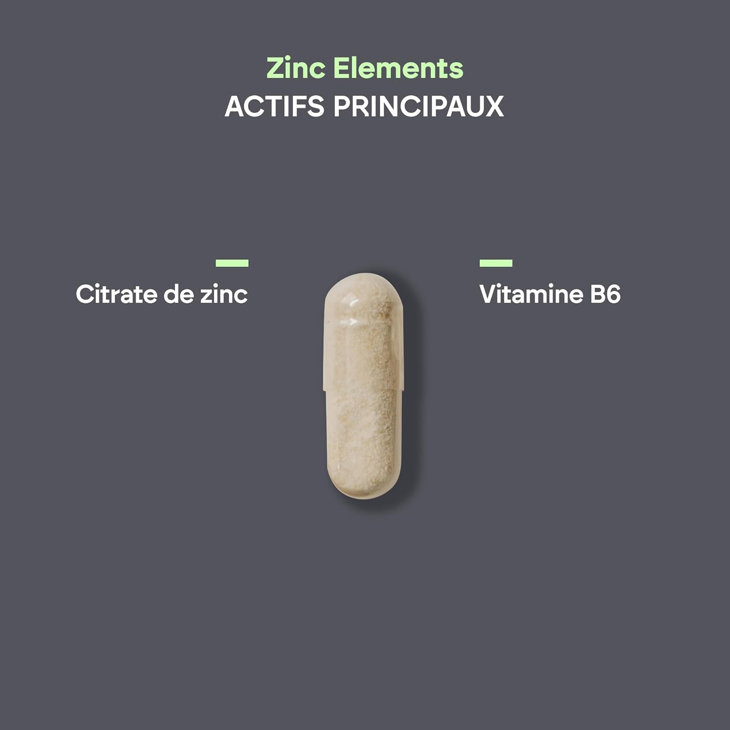 Zinc Dietary Supplement - Organic Zinc Citrate - Skin, Hair, Nails, Acne - Immune System + Vit B6 - Zinc Citrate 15mg - 120 Vegetable Capsules - Image 5