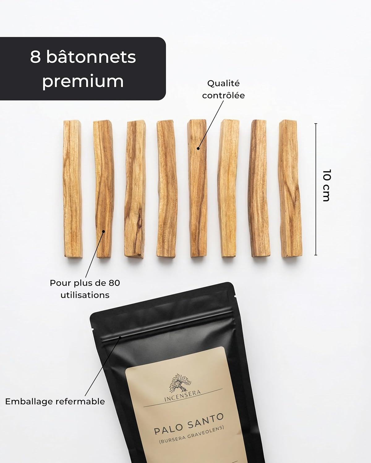 Incensera Palo Santo Wood - 8 Sticks of Natural Incense (10cm) - Palo Santo Incense for Spiritual Home Purification, Meditation & Aromatherapy - Sacred Wood From Sustainable Harvests - Image 7