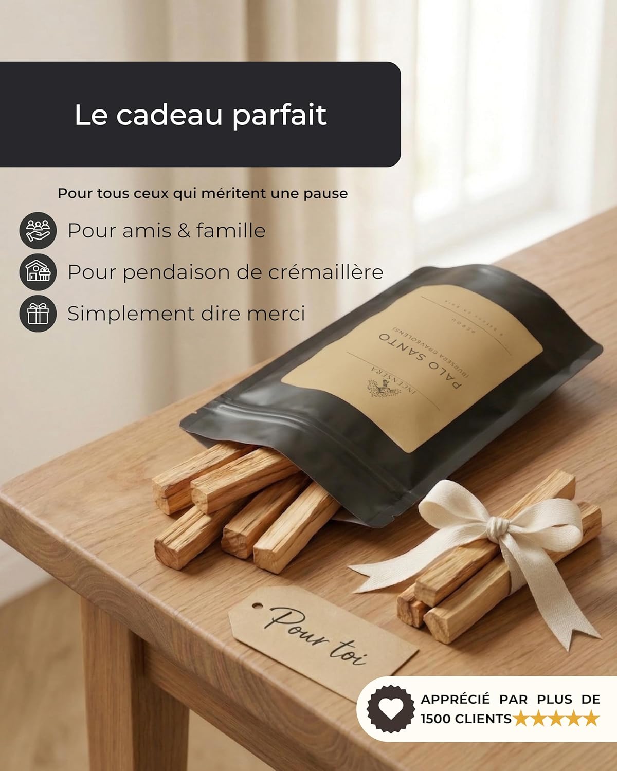 Incensera Palo Santo Wood - 8 Sticks of Natural Incense (10cm) - Palo Santo Incense for Spiritual Home Purification, Meditation & Aromatherapy - Sacred Wood From Sustainable Harvests - Image 10