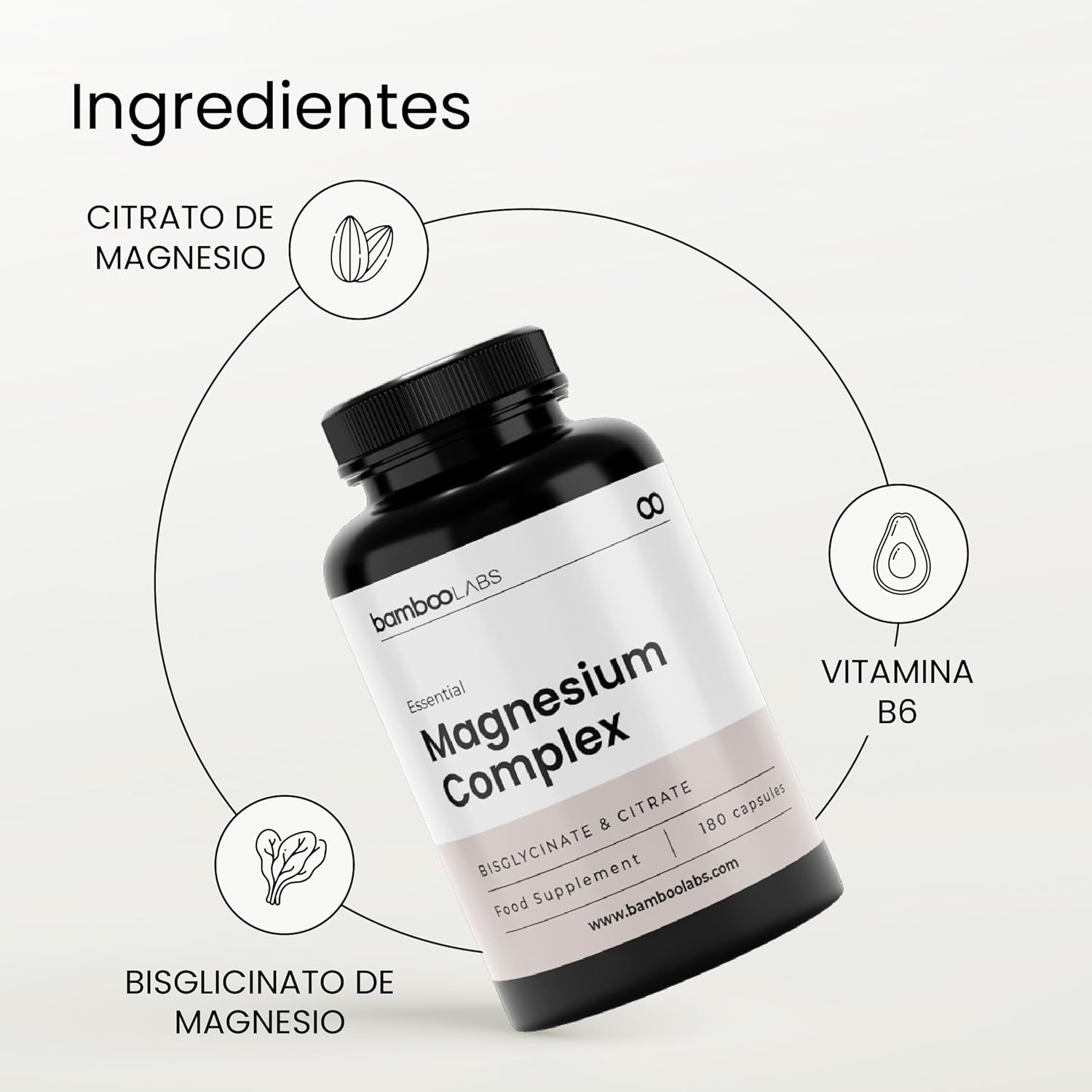 Bamboo Labs - Magnesium Citrate + Magnesium Bisglycinate 750mg (per day) + Vitamin B6 & Bamboo Extract, 180 Capsules, Essential for Joints and Memory - Image 4