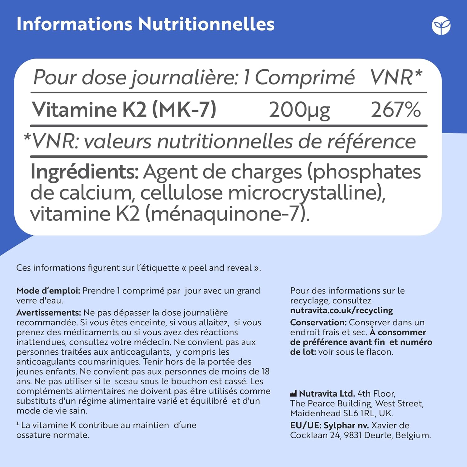 Nutravita Vitamin K2 MK-7 200mcg - 365 vegan micro-tablets (no capsules) - Contributes to the maintenance of a normal bone - Very powerful MK7 menaquinone - Image 6