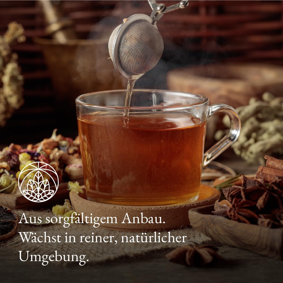 Soir Monte Nativo Herbal Tea (120g) - Relaxing Loose Infusion with Lemon Balm, Valerian, Chamomile, Lavender, Peppermint & Passion Flower - Evening Tea - Relaxation, Peaceful Sleep & Small Gift - Image 5