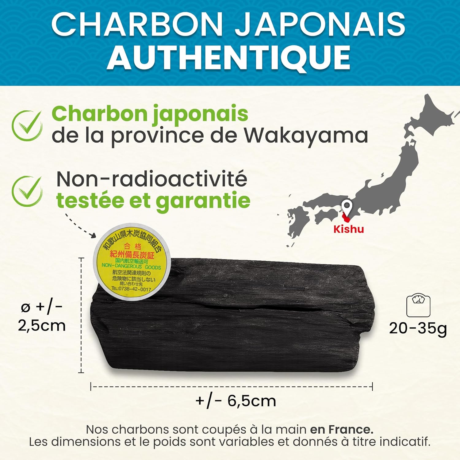 ORINKO Organic Binchotan Water Activated Carbon x5 - Powerful Natural Filtration 2.5L/Stick - Authentic Japanese Oak (Kishu, Wakayama) - Eco Friendly Purifier for Jug, Fountain, Water Bottle - Small - Image 3