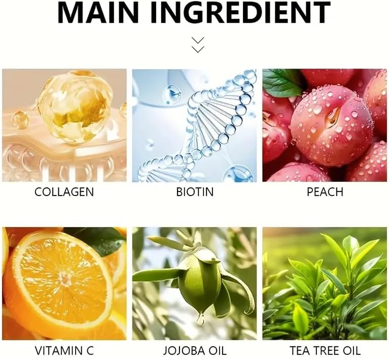 XIOIMY Hydrating Collagen Biotin Face Mask, Day and Night Face Mask with Jelly Texture, Vitamin C, Jojoba Oil, Peach Extract, 50g - Image 8