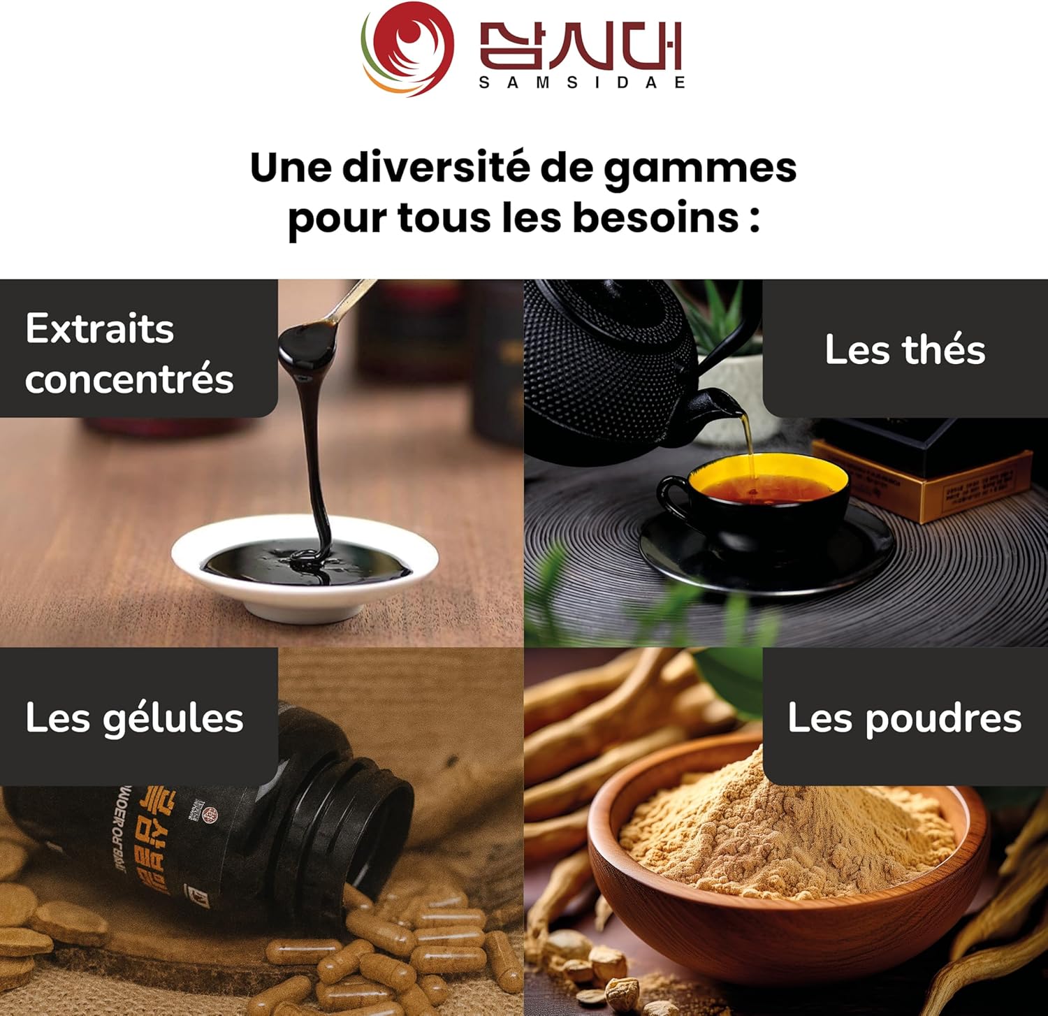 SAMSIDAE - Korean Black Ginseng Powder, Ginsenosides Rg1, Rb1, Rg3 = 4 mg/g, Memory and EnergyRoots 4 to 6 years, Superior Quality, 1 month cure, 110 g - Image 7