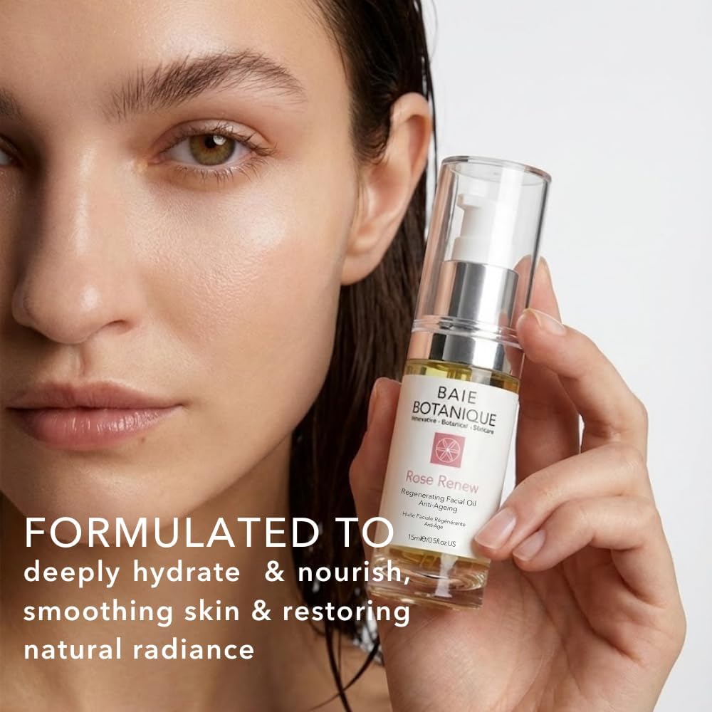 Baie Botanique Professional Anti-Ageing Facial Oil 30 ml - Absolute Rose, Rosehip, Camellia, Borage, Raspberry, Evening Primrose, Abyssinian & Amla Oil - 100% Natural, Organic 90% - Image 5