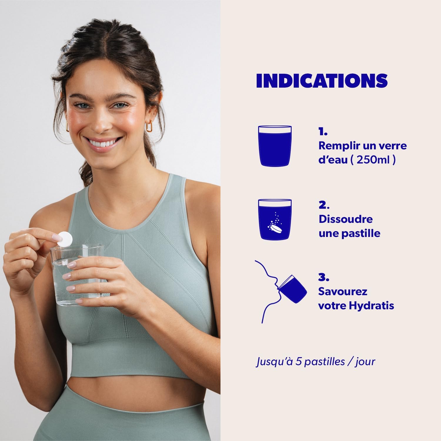 HYDRATIS - Pastilles Effervescentes Pêche - Optimise l'Hydratation - Riche en Minéraux - Faible en Sucre - Goûts Légers - Sport, Crampes, Récupération - 20 Pastilles - Image 6