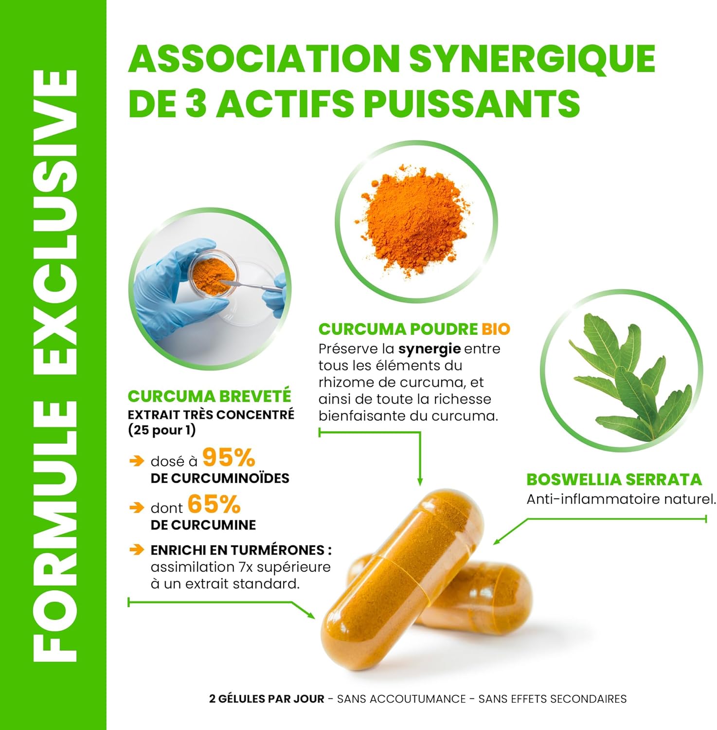 CURCUMA PREMIUM I 5400 MG Plants Turmeric I 95% Curcuminoids I PATENTED I WITHOUT Piperine Bioavailability | Pain Relief & Muscle Decontractant | Manufacture in France (3) - Image 6