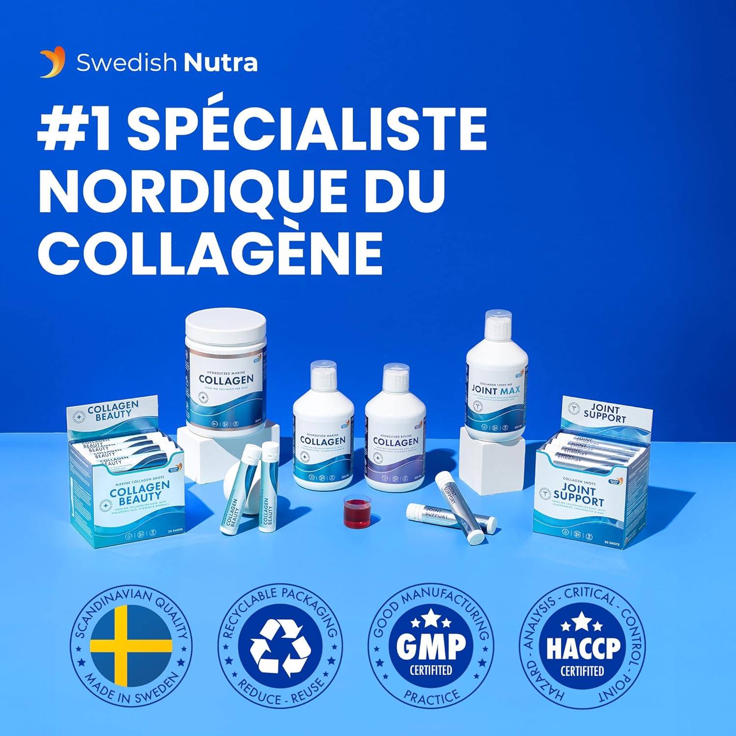 Swedish Nutra 10,000mg Collagen Liquid Joint 20 x 25ml Types 1 2 3 Glucosamine MSM Chondroitin Turmeric Natural Flavour Sugar Free for Men and Women - Image 7