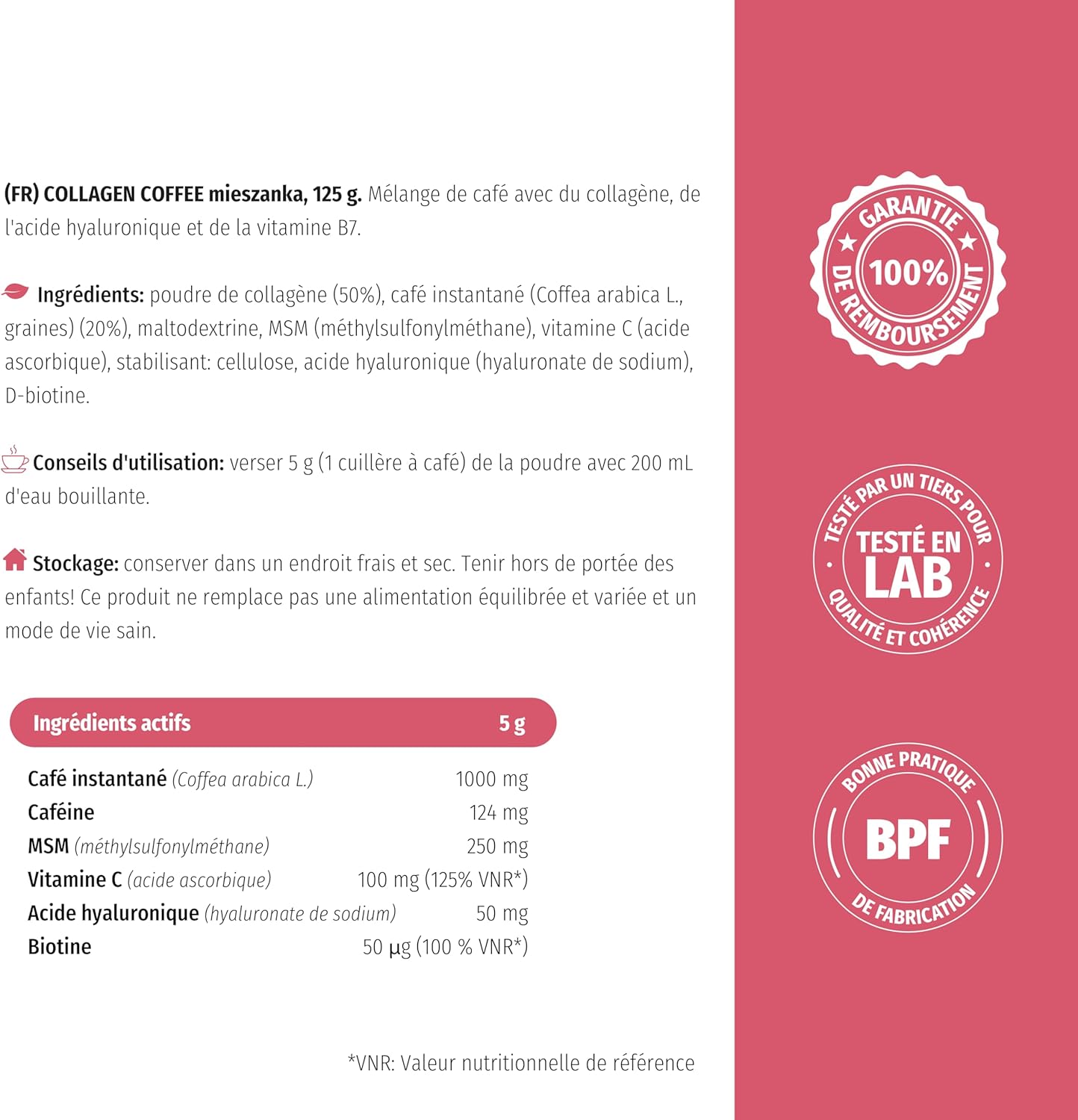 Nature's Finest Collagen Coffee with Hyaluronic Acid, Vitamin C and Biotin - Premium Arabica Coffee No Added Sugar, Delicate & Aromatic - Image 4