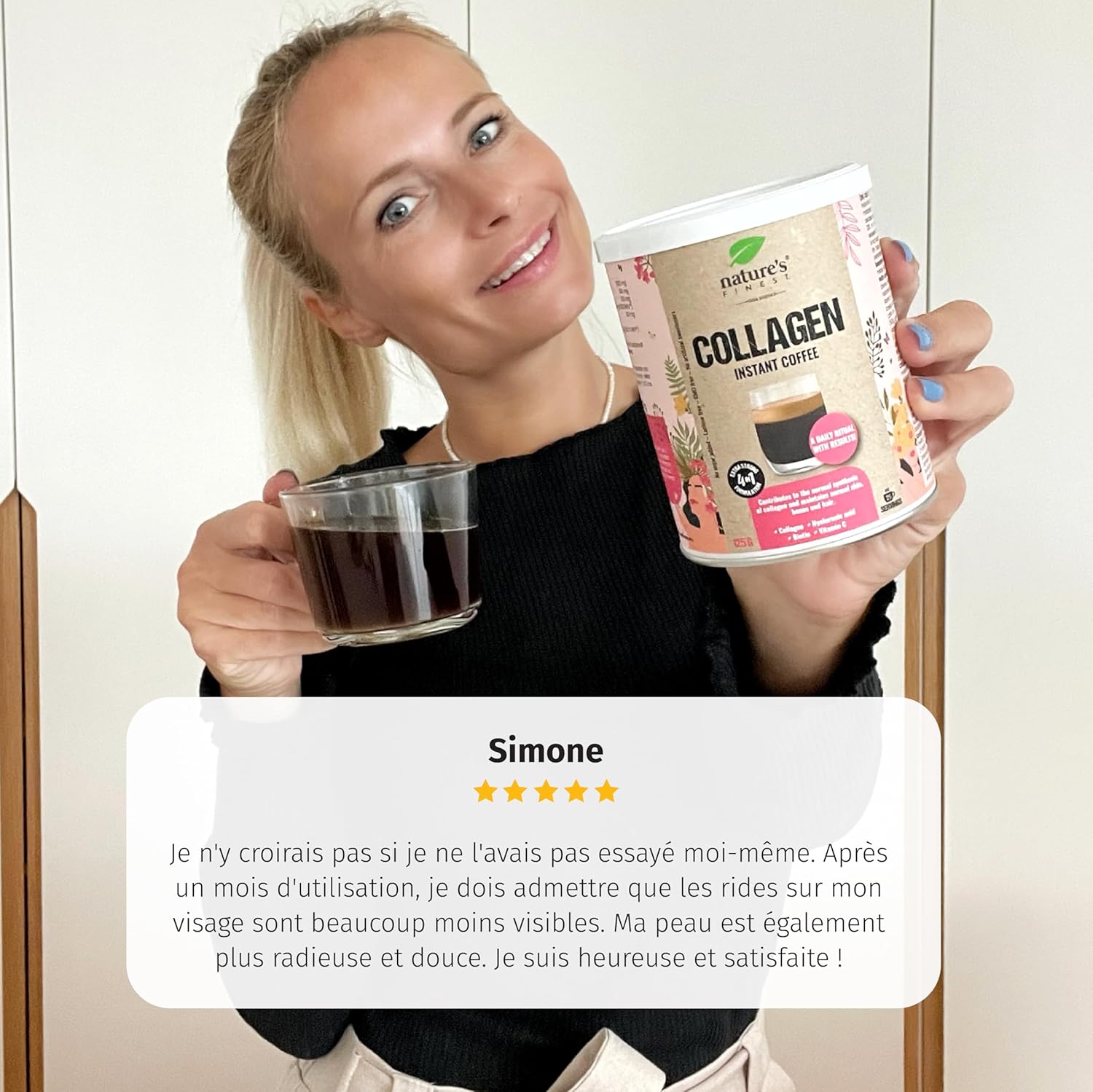 Nature's Finest Collagen Coffee with Hyaluronic Acid, Vitamin C and Biotin - Premium Arabica Coffee No Added Sugar, Delicate & Aromatic - Image 8