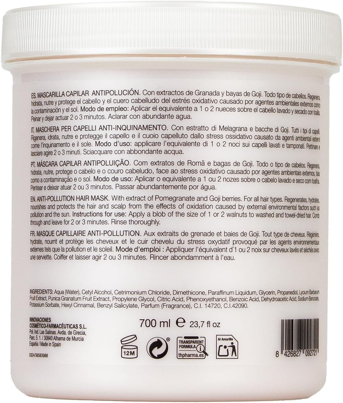 Thader Th Pharma Anti-pollution Hair Mask 700 ml - Image 3