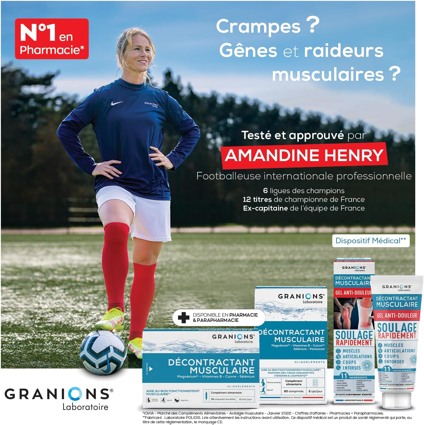 GRANIONS Casual Muscle Cramps, discomfort, muscle stiffness Magnesium, Vit B, Copper, Selenium, Potassium For the whole family Made in France 60 tablets - Image 5