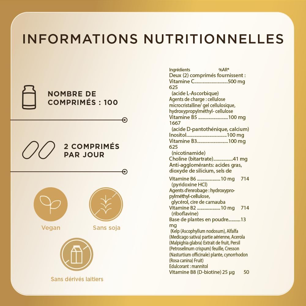 Solgar Vitamin B Complex with Vitamin C - Fatigue Reduction - Nervous System - Multivitamins B1, B2, B3, B5, B6, B8, B9 & B12 with Vitamin C - Food Supplement - Bottle of 100 Tablets - Image 5