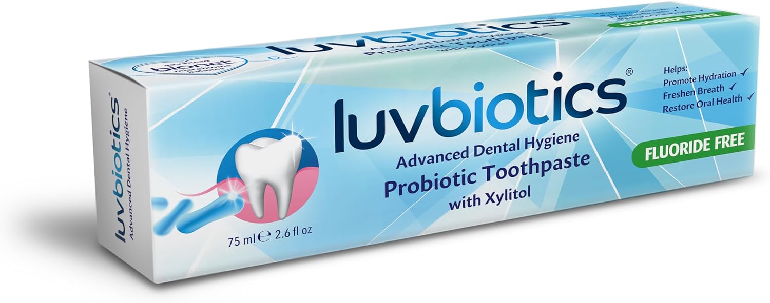 Luvbiotics Dentifrice Sans Fluor aux Probiotiques – Xylitol, Aloe Vera & Menthe Naturelle – Équilibre Microbiome Buccal, Protection Caries, Gencives Sensibles, Haleine Fraîche-75ml - Image 7