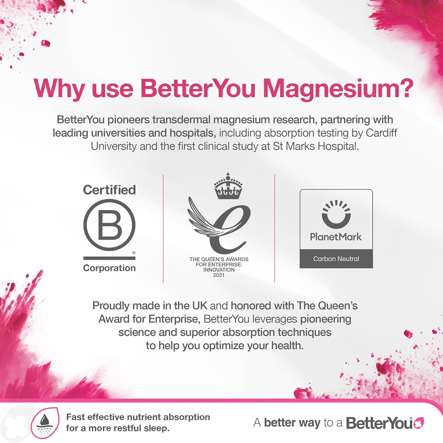 BetterYou BetterYou Magnesium Mineral Bath Crystals for Better Sleep, Zechstein Magnesium Infused with Lavender and Chamomile to Soothe Sore Muscles, 1kg - Image 7