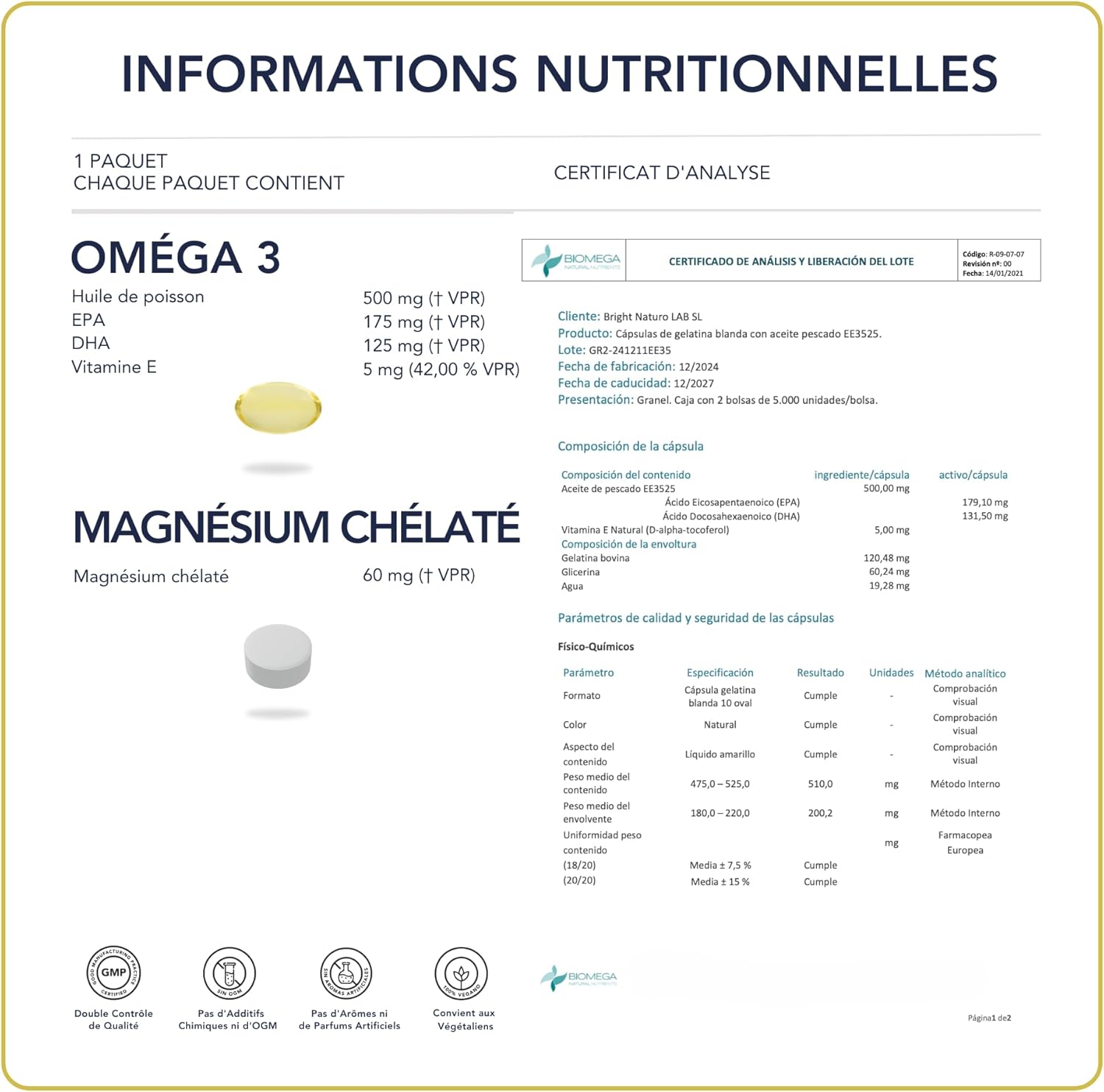 Omega 3 Magnesium Chelate – Age Management, 2 Supplements in 1 Pack for Heart and Muscles I 56 Daily Doses - Image 7