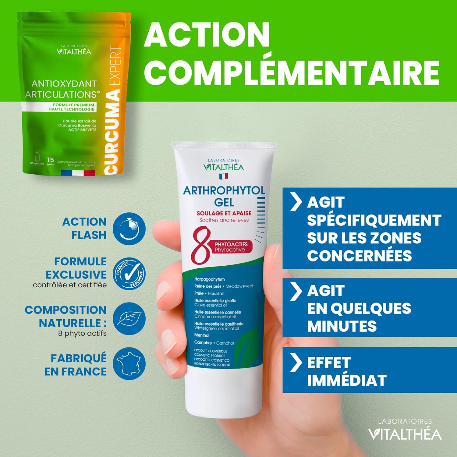 CURCUMA PREMIUM I 5400 MG Plants Turmeric I 95% Curcuminoids I PATENTED I WITHOUT Piperine Bioavailability | Pain Relief & Muscle Decontractant | Manufacture in France - Image 4