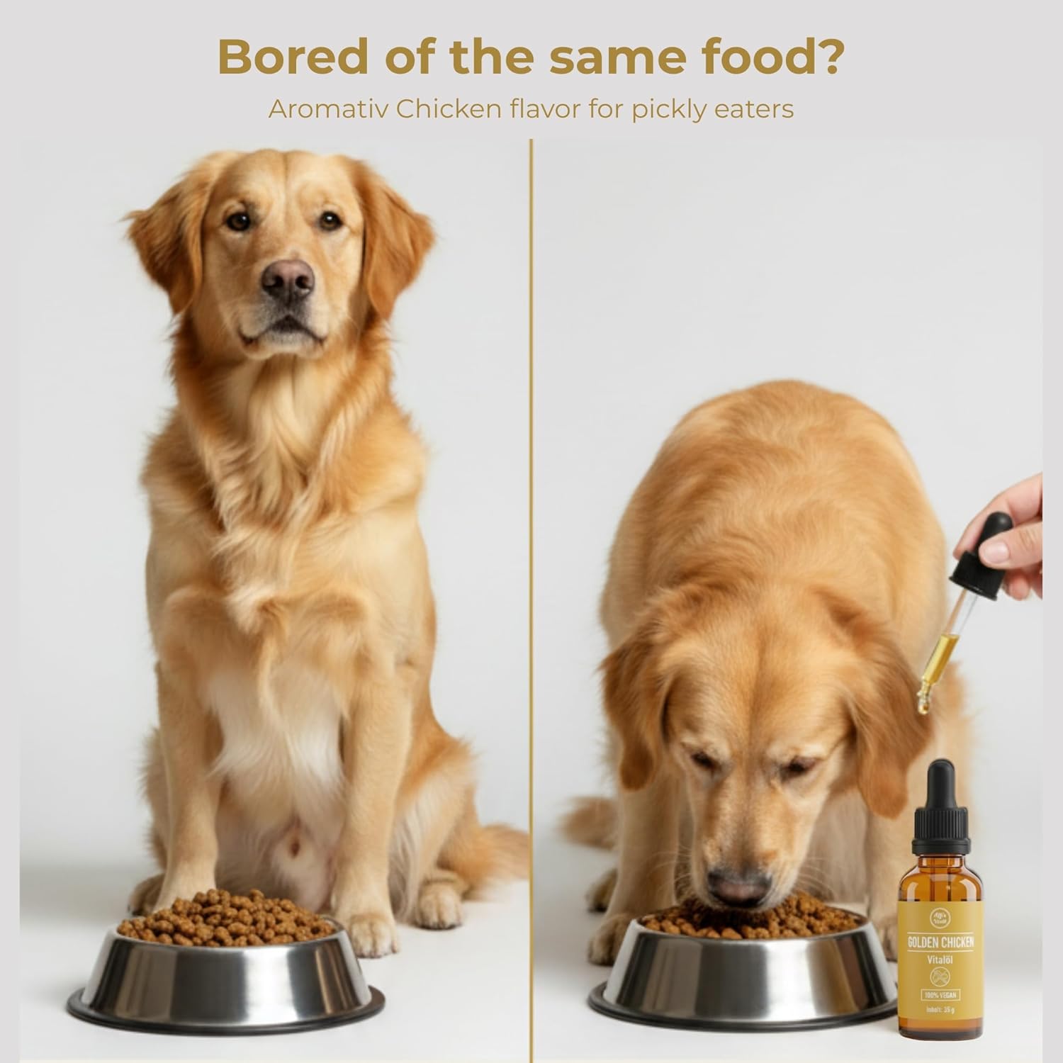 Alfi's Golden Chicken Vital Oil - Vegan Food Booster with Omega-3 & -6, Antioxidants from Evening Primrose, Olive Oil & Flaxseed - 100% Plant-Based, Nutrient Rich - Image 4